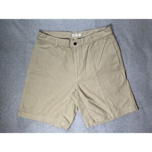 Orvis Chino Shorts Mens W34 Beige Khaki Golf Hiking Fishing Slash Pockets Tan